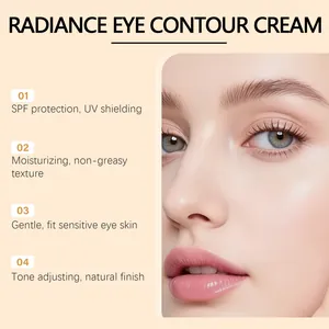 Vista detallada que muestra el efecto de la crema contorno de ojos en piel radiante