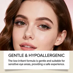 Detailed close-up view of long and curled eyelashes after applying waterproof mascara