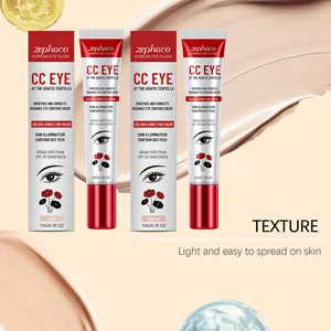 Detalle de la textura de la crema de ojos Zephoco CC con SPF 20 y fórmula hidratante suave