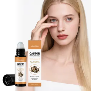 Viareline Aceite de Ricino e Incienso Esencia para Ojos Roller Hidratante Iluminador Suero Cuidado Ojos Para Ojeras Piel Suave