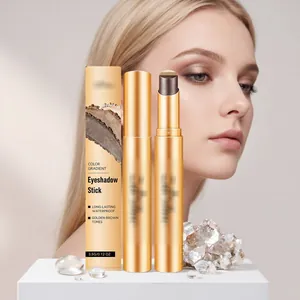 Shimmer Gradient Eyeshadow Stick Long Lasting Waterproof Earth Tone Golden Brown Eye Makeup Stick For Women Daily Cosmetic