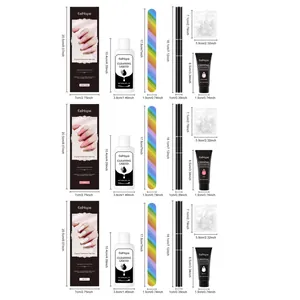 EelHope Nagelverlängerungs-Set Abmessungen für hellrosa, rosa und weiße Farbsets.