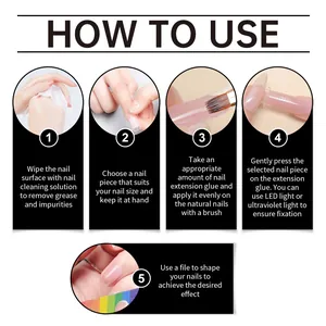 Schritt-für-Schritt-Anleitung zum Auftragen von Nagelverlängerungsgel für 3D-Look