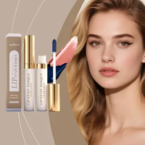 Nahaufnahme von Zephoco Peel-off Lip Stain Maske Farbfleck und Modell-Lippeneffekt