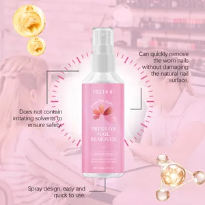 Detail view of EELHOE press on nail remover spray bottle for gentle nail care removal