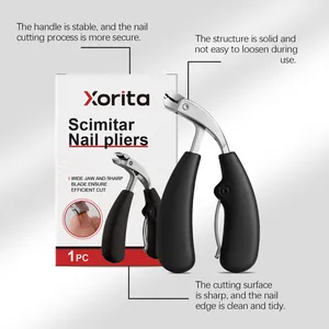 Detailansicht der Scimitar-Nagelzange mit scharfen Klingen und ergonomischen stabilen Griffen