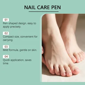 Detailed features of the mild formula nail care pen for healthy and shiny looking toenails