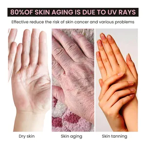 Detailed visual comparison of skin aging and tanning effects caused by UV nail lamps