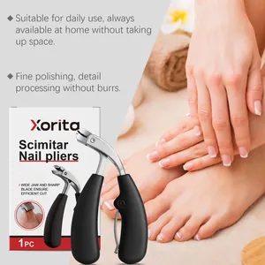 Professionelle schwarze Nagelzange für dicke Nägel mit Xorita Einzelhandelsbox