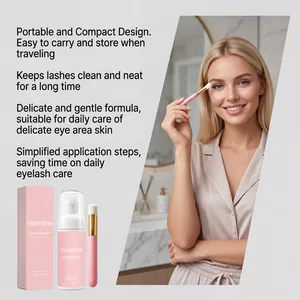 Kit professionnel de shampooing pour cils VIARELINE avec flacon mousse et pinceau doux