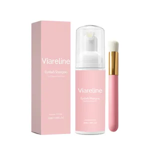 Set de mousse nettoyante pour cils Viareline avec brosse douce pour les extensions