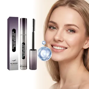 Feather Lash Iron Wand Mascara Brown Color Long Lasting Waterproof Curling Natural Eye Makeup For Women Professional Look