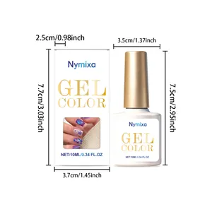Nymixa Gel Color nail polish bottle and box dimensions 10ml 0.34fl.oz gel polish