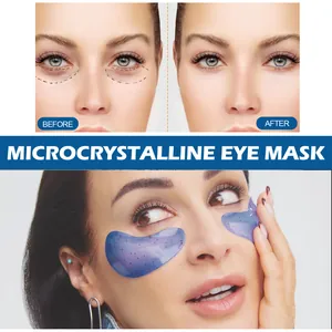 Dettaglio dell'effetto prima e dopo della maschera per occhi microcristallina su donna