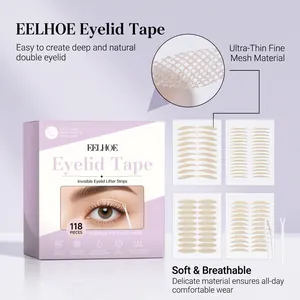 EELHOE invisible mesh eyelid tape set with 118 pieces for natural deep double eyelid