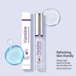 Detailed view of VIARELINE eyelash enhancing serum with refreshing watery essence