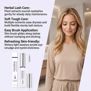 Viareline eyelash enhancing serum with herbal plant extracts and nourishing vitamin serum.