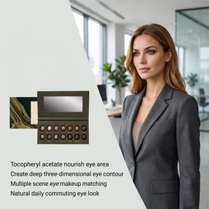 Professional 14-color earth tone eyeshadow palette for daily commuting eye looks
