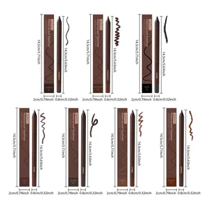 Detailed dimensions of Zephoco waterproof eyeliner gel pencils in seven various shades