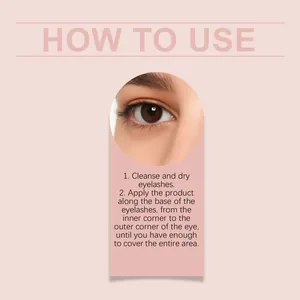 Schritt-für-Schritt-Anleitung zur Anwendung von Wimpernserum für längere Wimpern.