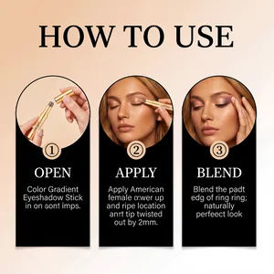Anleitung zur Anwendung eines zweifarbigen Lidschattenstifts für ein perfektes Augen-Make-up