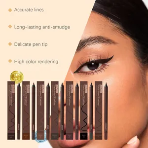 Professional detail of ZEPHOCO waterproof eyeliner pencils and eye makeup application result