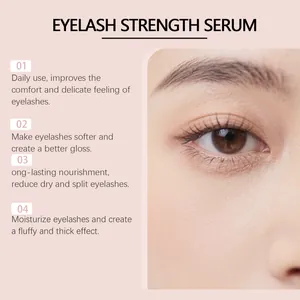Detaillierte Makroaufnahme gesunder Wimpern, die die Wirkung des Wimpernserums zeigt