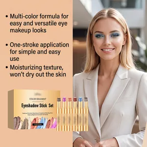 Profi-Make-up-Set mit sechs glitzernden Lidschattenstiften für einen tollen Look