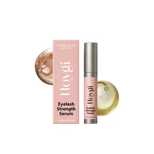 HOYGI Eyelash Strength Serum für längere vollere Wimpern in rosa Verpackung und Tube.