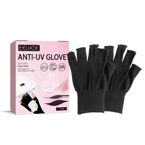 EELHOE professional anti-UV manicure gloves for nail lamp protection with UPF 99 plus