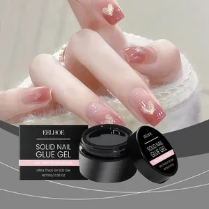 EELHOE Gel de Pegamento de Uñas Sólido Ultra Grueso Curado UV LED Adhesivo para Extensión de Puntas de Uñas Postizas Herramientas Profesionales de Manicura
