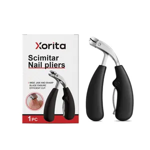 XORITA Krummsäbel-Nagelzange für dicke Nägel mit breiter Backe und Klinge.