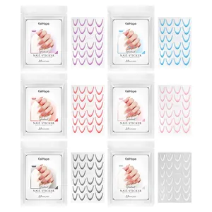 EelHope Franse gradiënt nagelsticker set met 23 patches per vel in 6 mooie kleuren