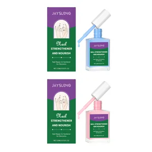 Jaysuing nail strengthener and nourish liquid set in blue and pink for advanced nail repair.