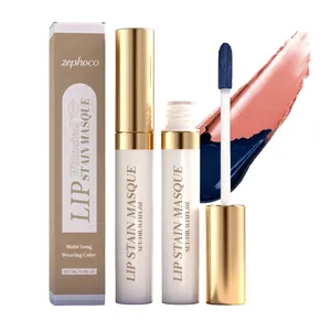 Zephoco Matte Peel-off-Lippenfarbe Langanhaltend Wasserfest Feuchtigkeitsspendend Lip Tint Masque Für Damen Tägliches Make-up