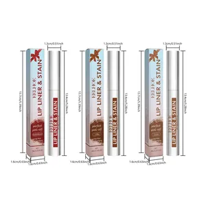 EELHOE Abziehbarer Lippenkonturenstift Maße in cm und Zoll für drei Farbsätze