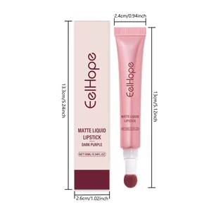 EELHOPE Matte vloeibare lippenstift donkerpaars met gedetailleerde afmetingen