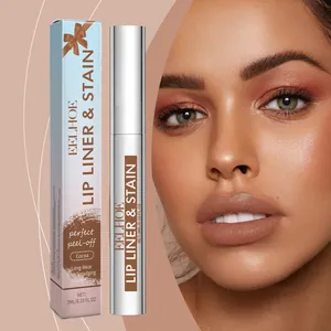 Detail van EELHOE peel-off lip liner en stain in cocoa voor een natuurlijk effect