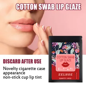 Kit de glaçage à lèvres jetable EELHOE avec cotons-tiges pour une teinte hydratante et durable