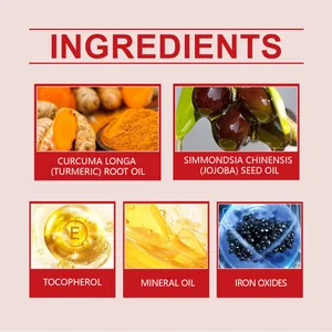 Detailed ingredients list for matte liquid lip gloss with jojoba oil and vitamin E