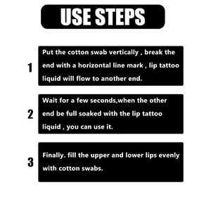 Instructions étape par étape pour utiliser le tatouage à lèvres coton-tige