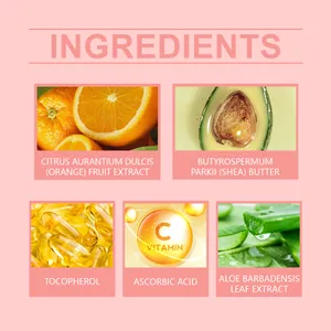 Ingredientes naturales para brillo labial mate hidratante con vitamina C y aloe vera