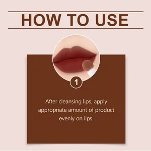 Guide d'application du brillant à lèvres liquide mat marron effet velours