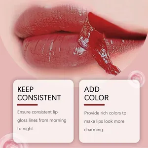 Abziehbare Lippentönung im Detail, zeigt lebendige Farbe und langanhaltendes Finish.