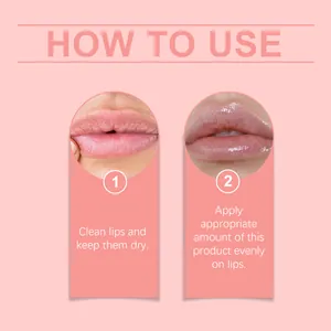 Guía de dos pasos para aplicar brillo labial hidratante para un acabado brillante.