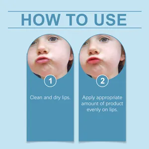 Instructional guide for applying children's moisturizing lip glaze set