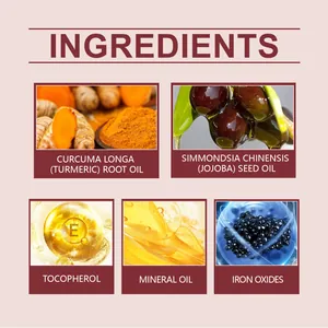 Detail van natuurlijke ingrediënten van matte lipgloss zoals jojoba en vitamine E
