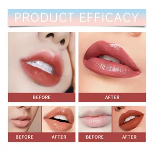 Vergleich der Peel-off Lippenkonturenstift Ergebnisse für ein langanhaltendes Lippen-Make-up.