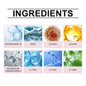 Lista detallada de ingredientes para gel de extensión de uñas de secado rápido con alcohol