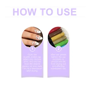 Guida passo passo per l'uso di penne per nail art per disegni floreali fai-da-te